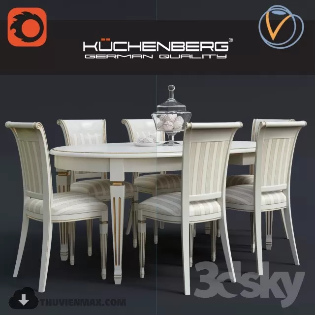 CLASSIC TABLES AND CHAIRS – 3D MODELS – 015 CLASSIC TABLES AND CHAIRS – 3D MODELS – 015