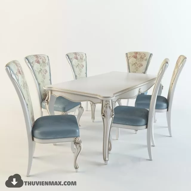 CLASSIC TABLES AND CHAIRS – 3D MODELS – 019 CLASSIC TABLES AND CHAIRS – 3D MODELS – 019