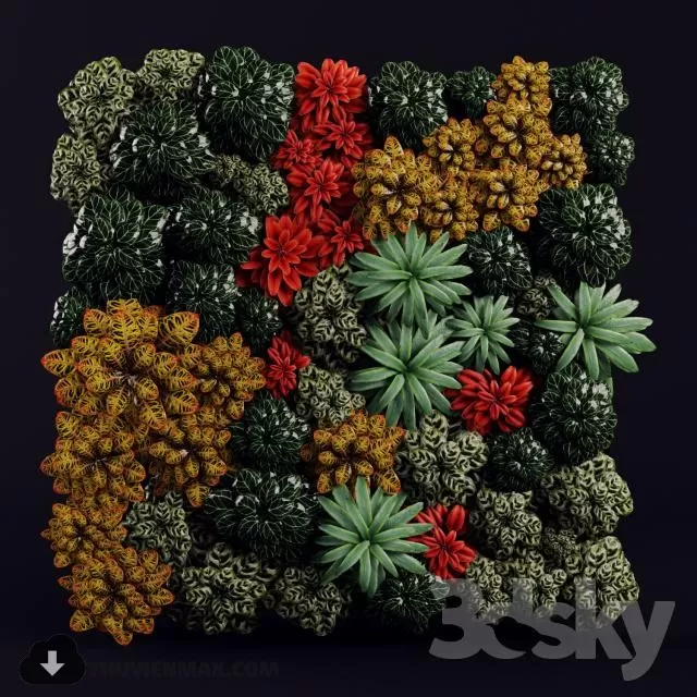 WALL PLANTS – 3DMODEL – 08 WALL PLANTS – 3DMODEL – 08
