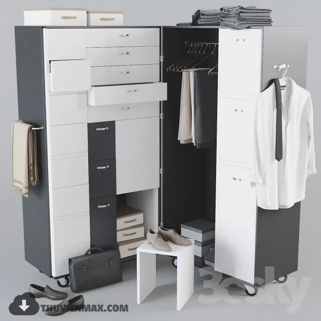 MODERN WARDROBES – 3D MODELS – 04 MODERN WARDROBES – 3D MODELS – 04