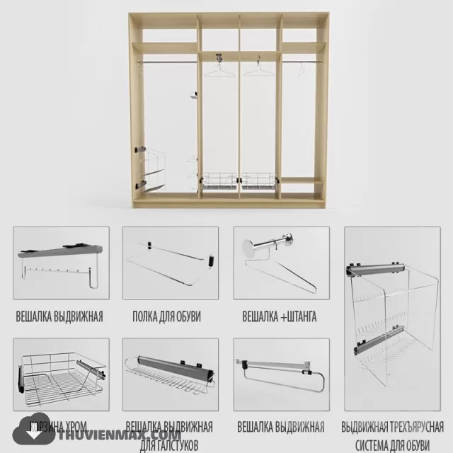 MODERN WARDROBES – 3D MODELS – 16 MODERN WARDROBES – 3D MODELS – 16