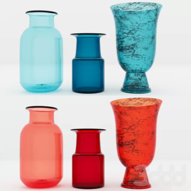 3 Vases (Blue,Red,Green) – 200097