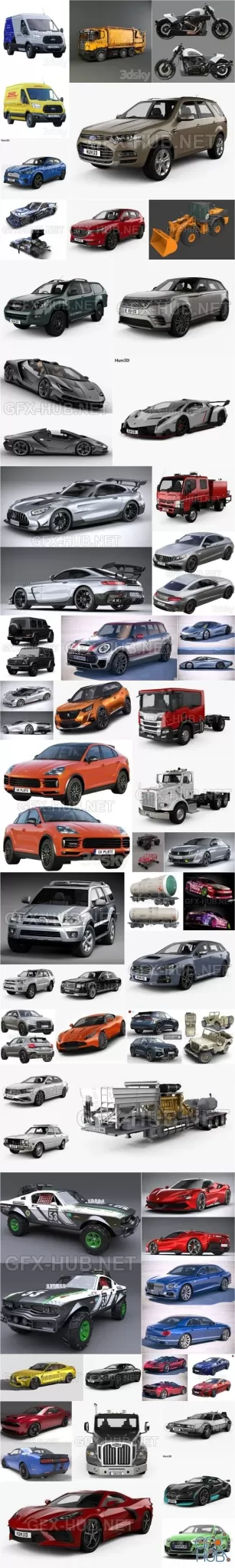 Car 3D Models Bundle February 2021 Car 3D Models Bundle February 2021