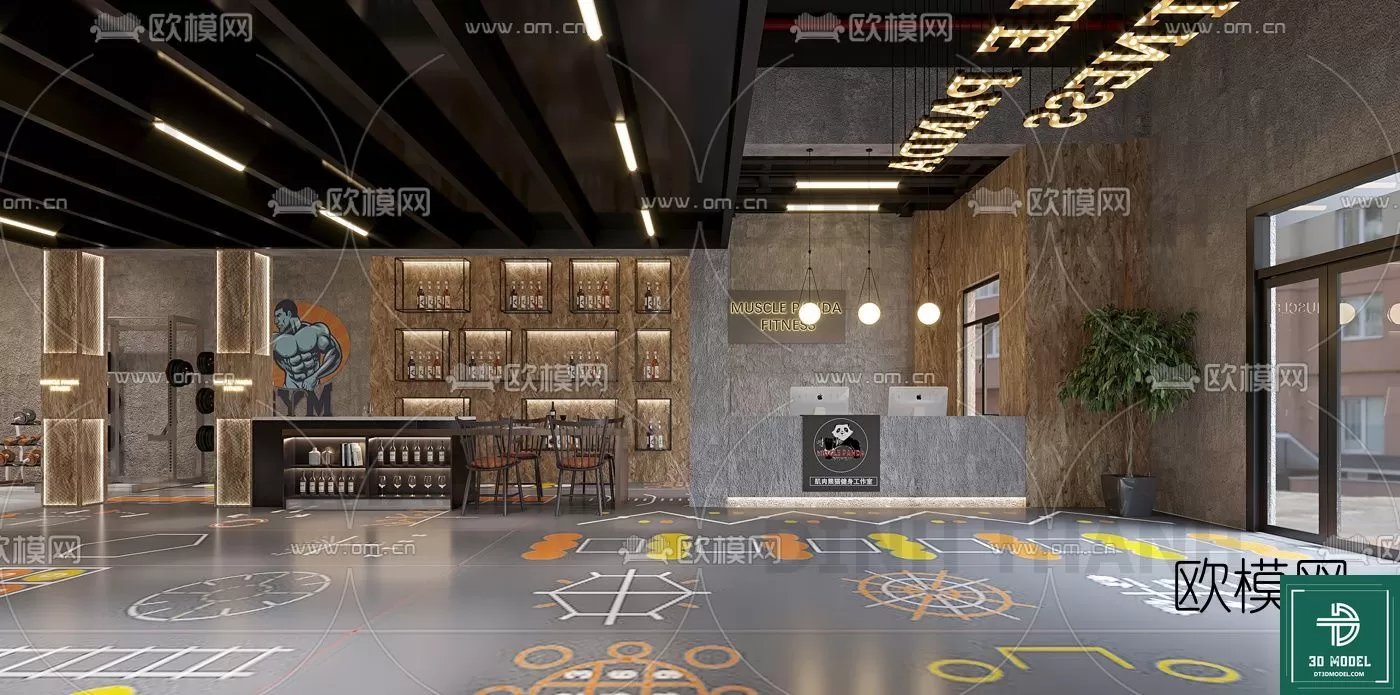 GYM – 3D MODELS – SCENES – 009