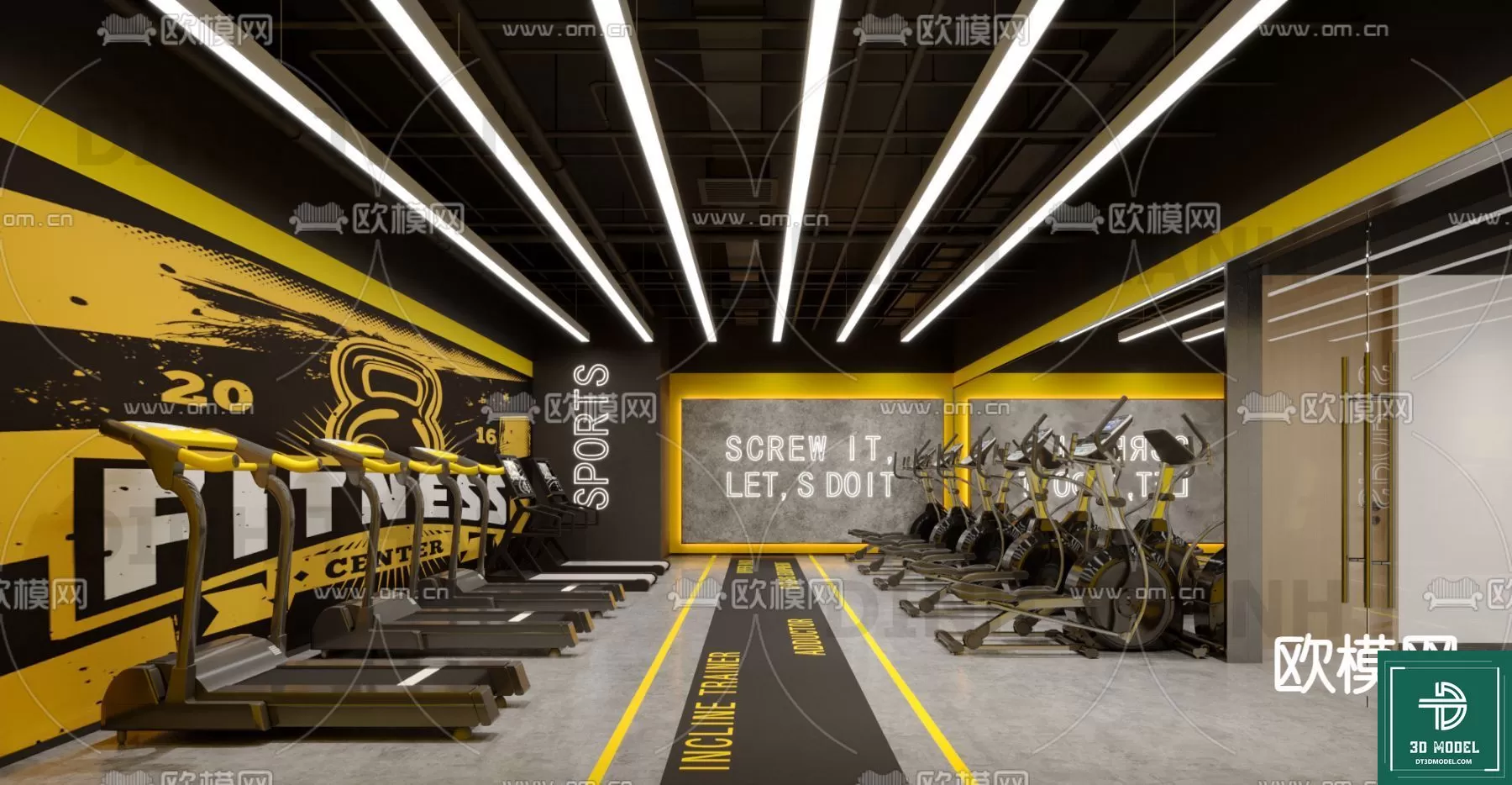 GYM – 3D MODELS – SCENES – 013