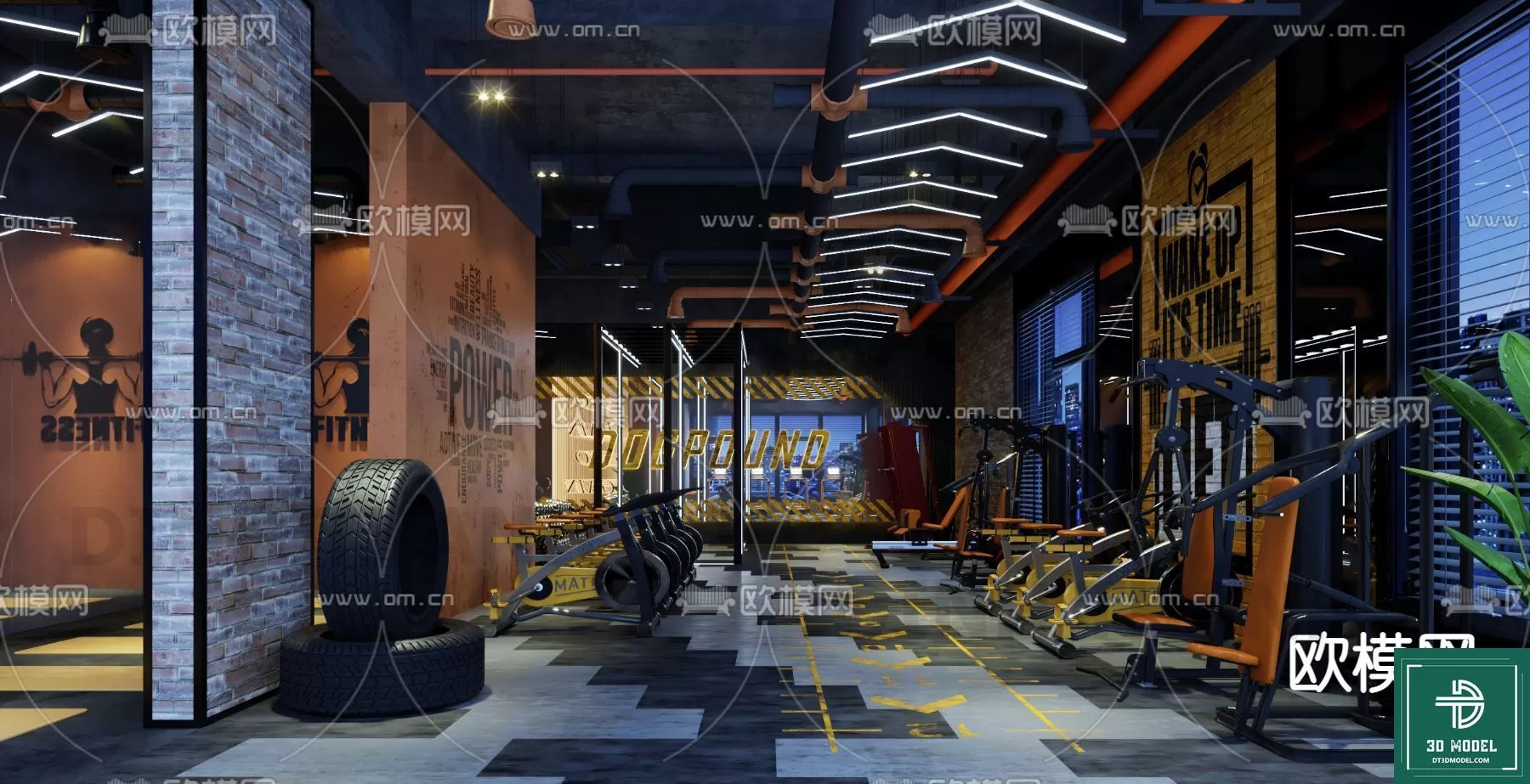 GYM – 3D MODELS – SCENES – 018