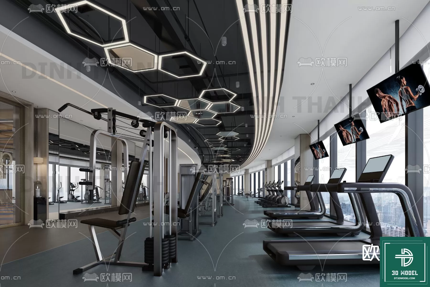GYM – 3D MODELS – SCENES – 019