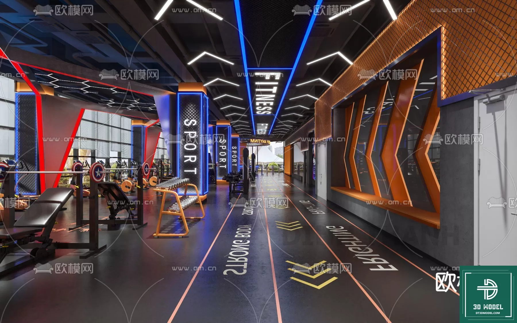 GYM – 3D MODELS – SCENES – 074