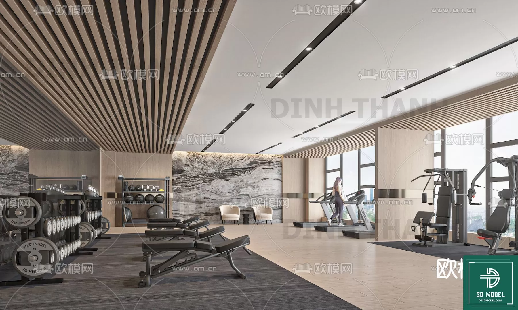 GYM – 3D MODELS – SCENES – 076