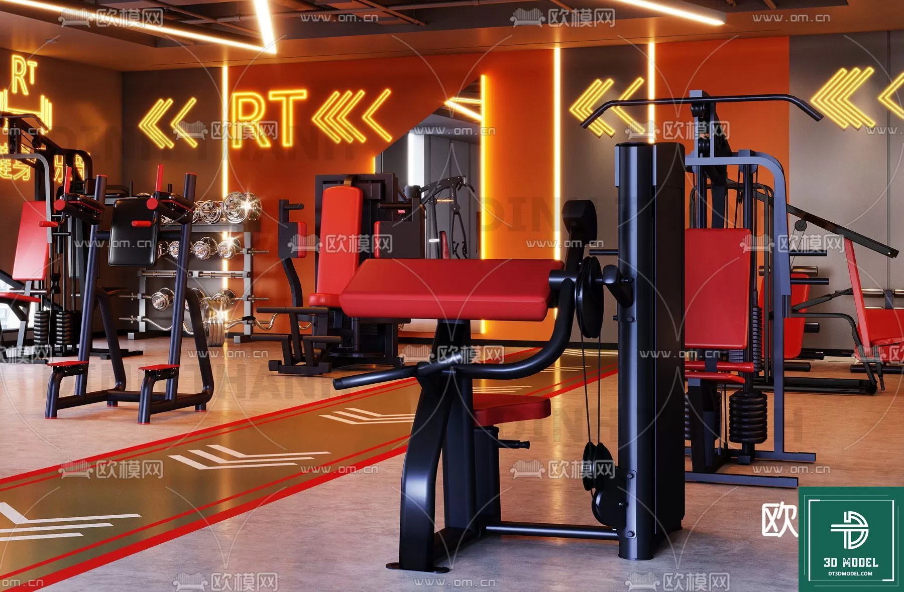 GYM – 3D MODELS – SCENES – 081