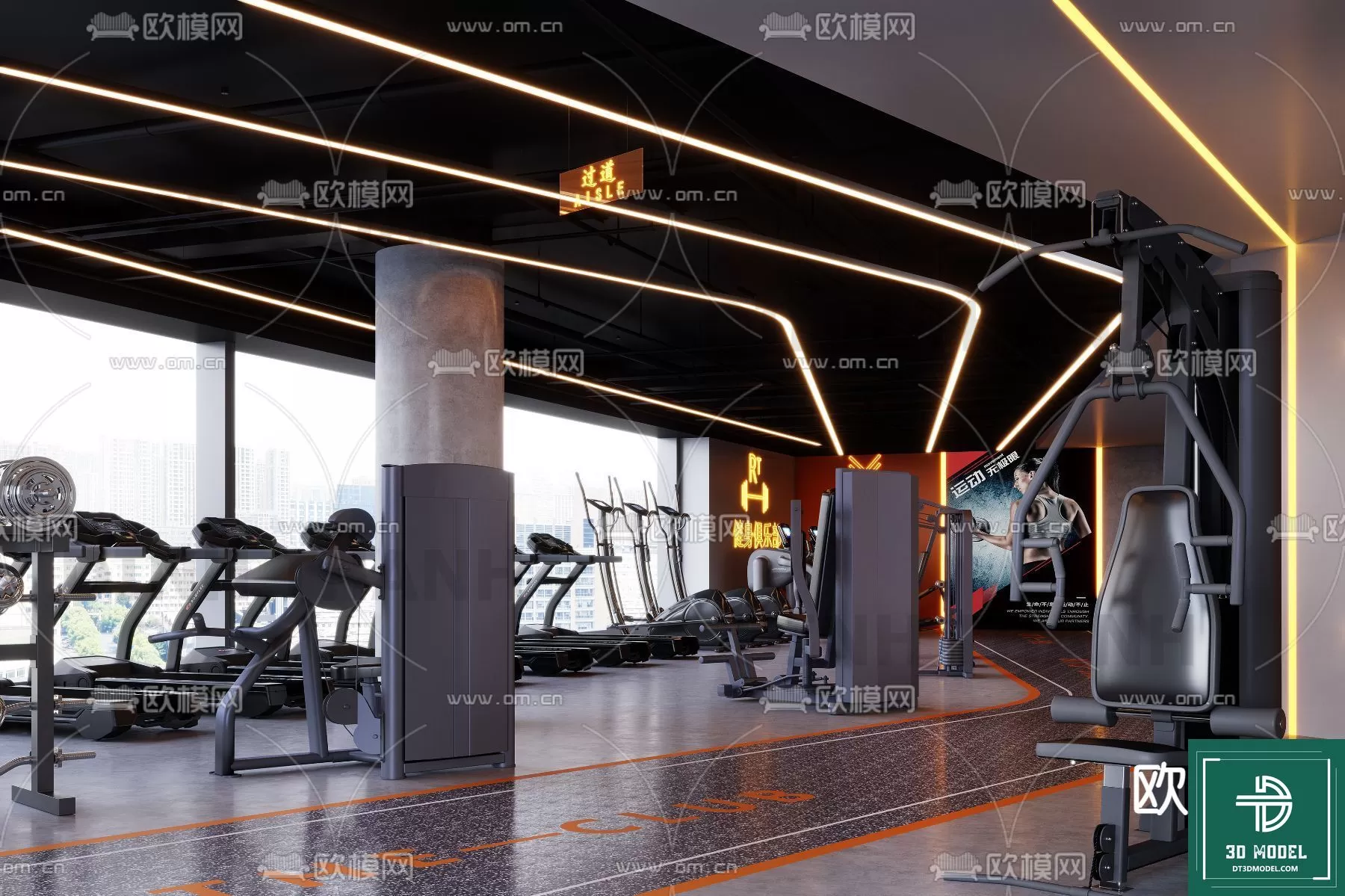 GYM – 3D MODELS – SCENES – 082