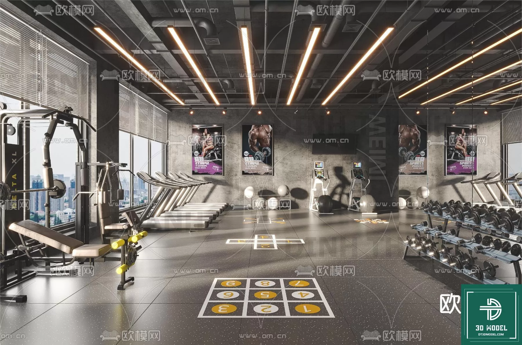 GYM – 3D MODELS – SCENES – 088