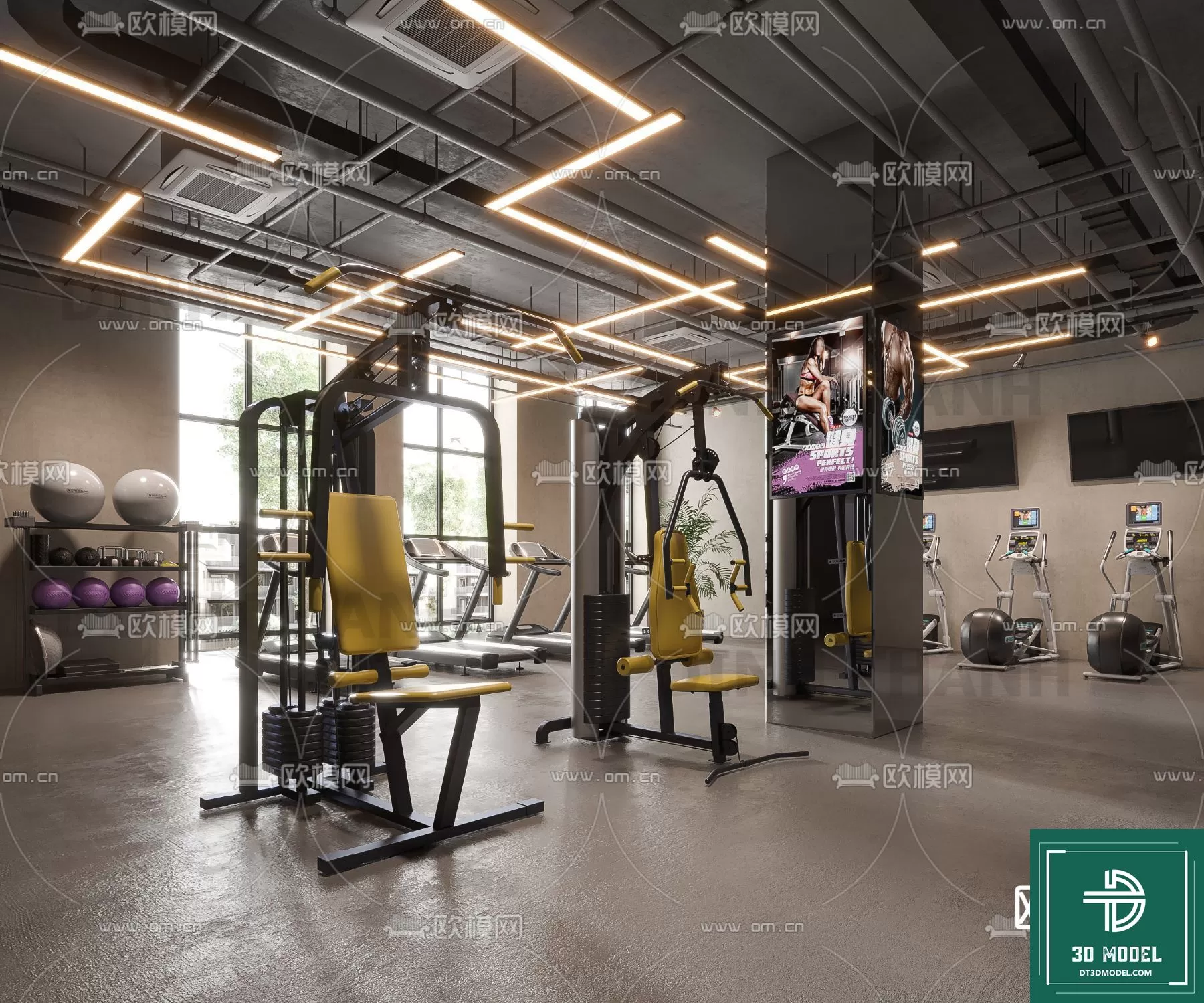 GYM – 3D MODELS – SCENES – 093