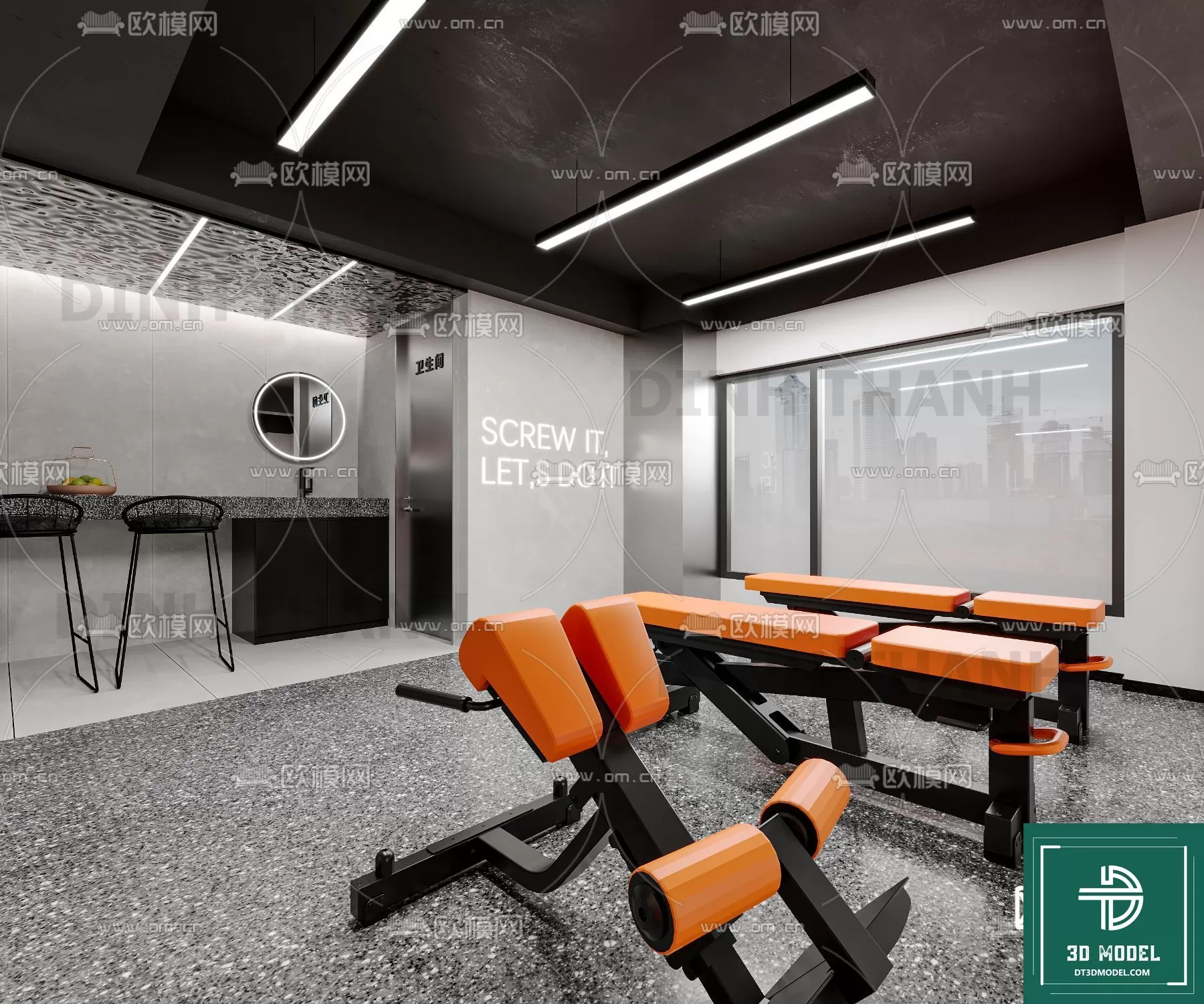 GYM – 3D MODELS – SCENES – 098