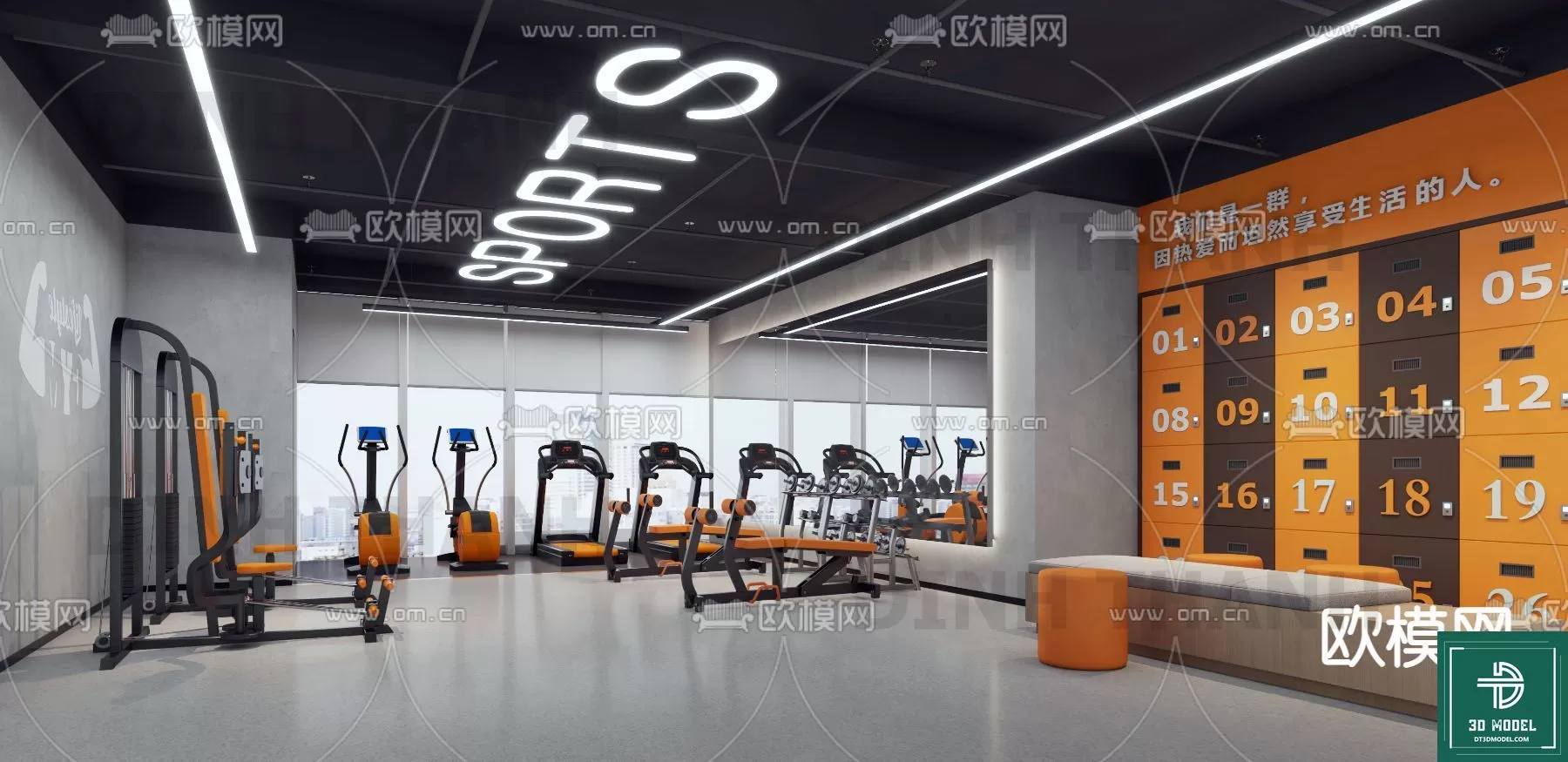GYM – 3D MODELS – SCENES – 099