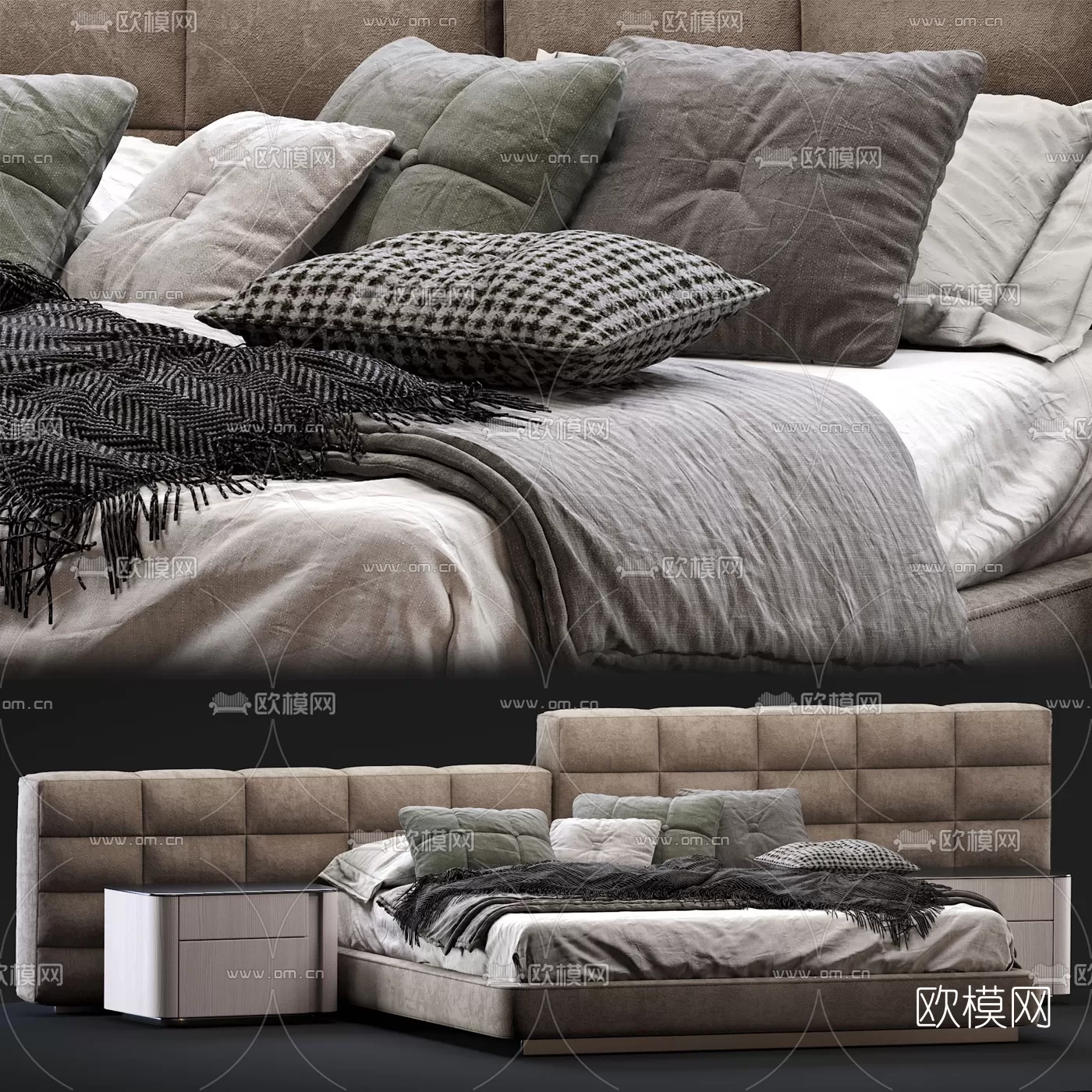 MINOTTI BED – 3DSKY MODEL – 005