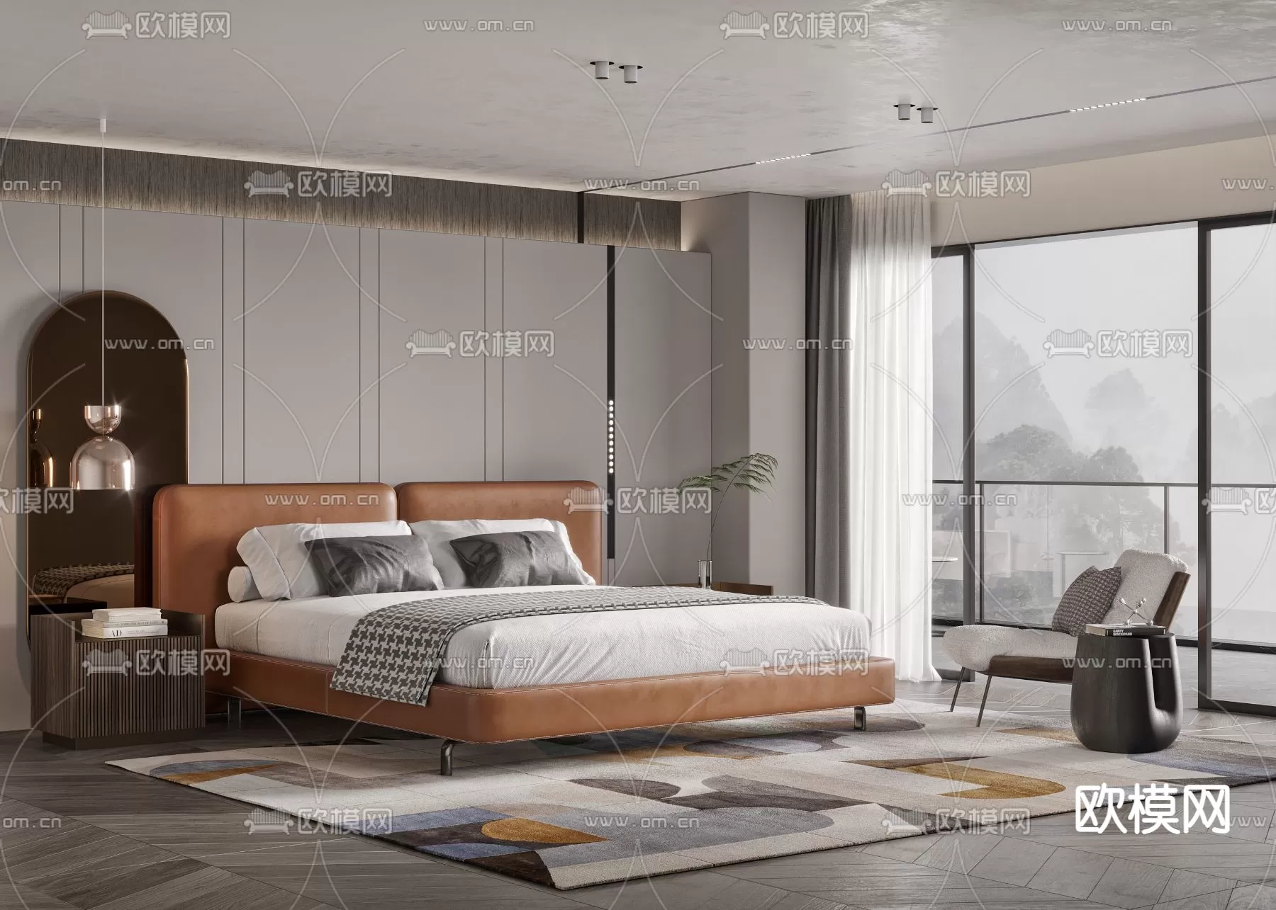 MINOTTI BED – 3DSKY MODEL – 008