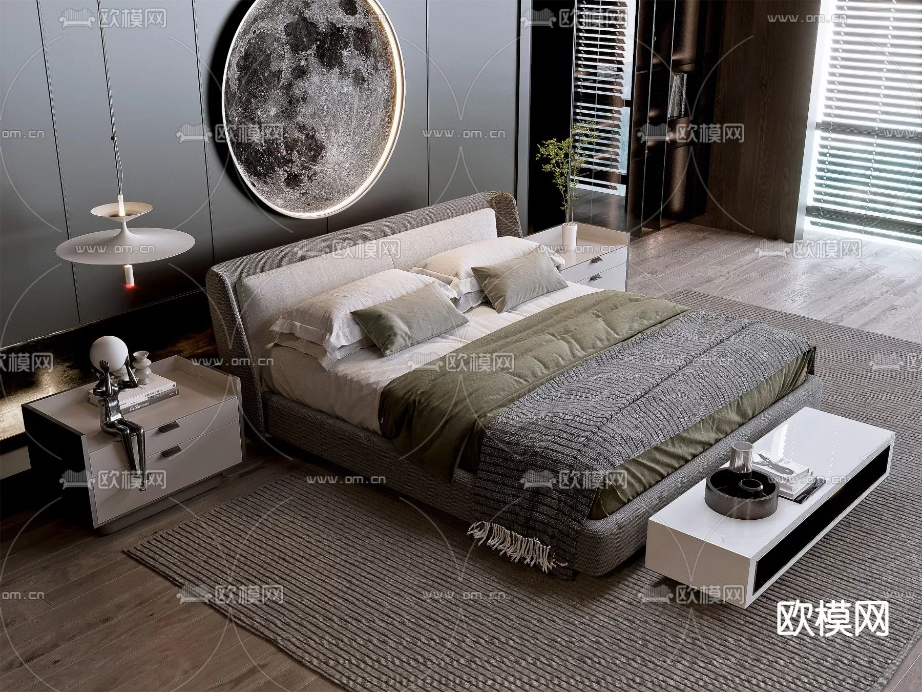 MINOTTI BED – 3DSKY MODEL – 015