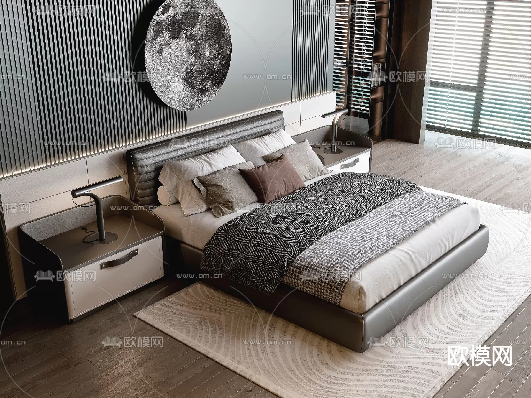 MINOTTI BED – 3DSKY MODEL – 016