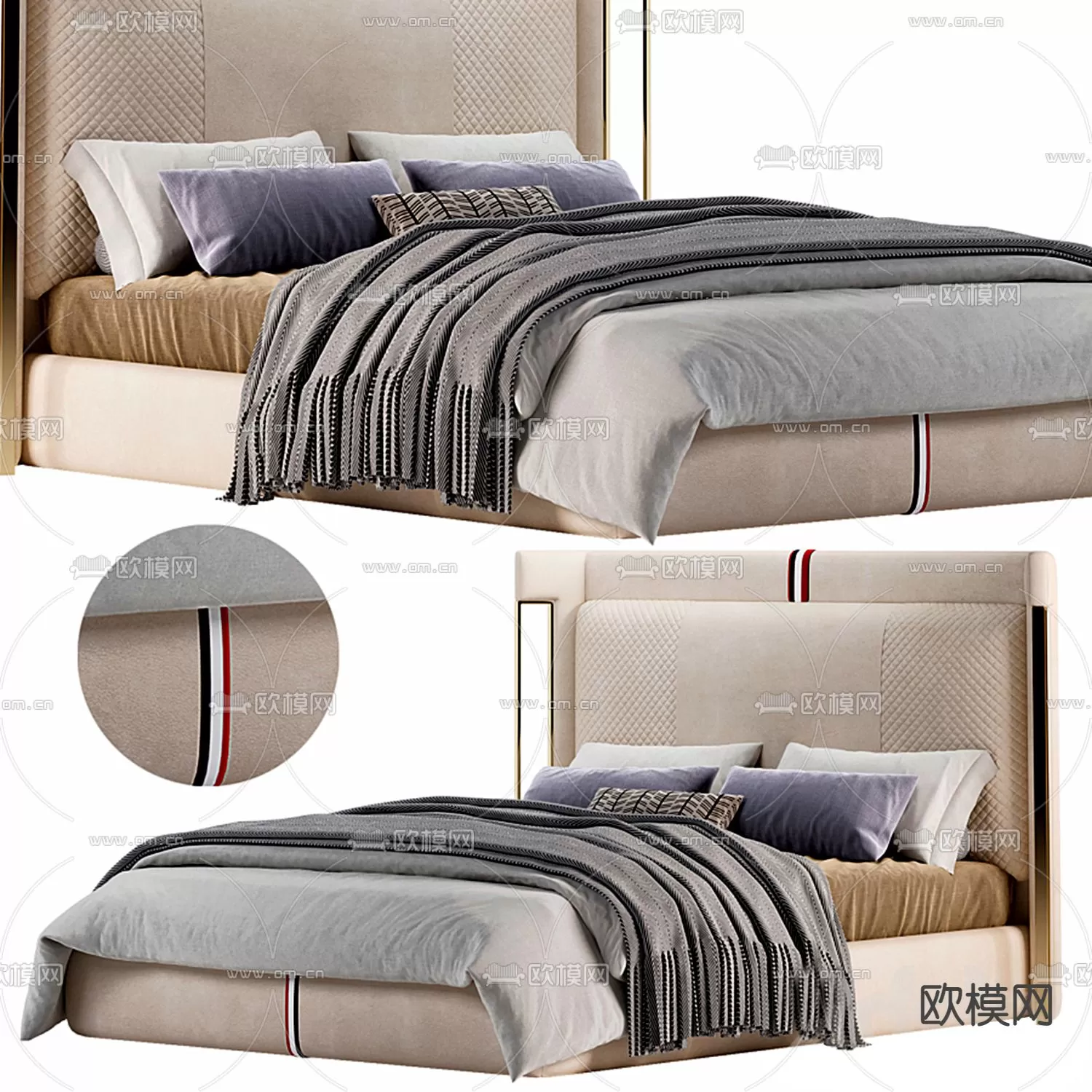MINOTTI BED – 3DSKY MODEL – 017
