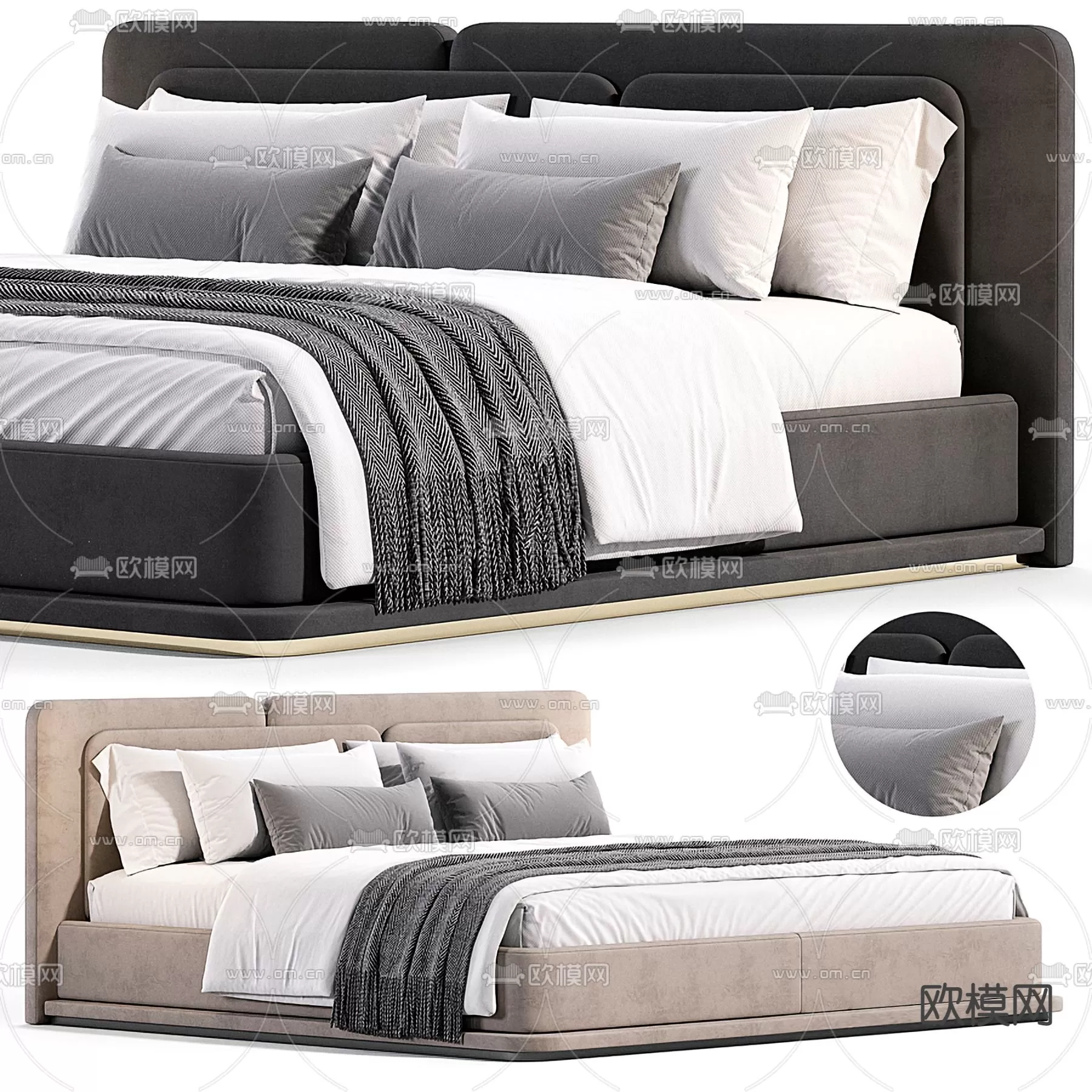 MINOTTI BED – 3DSKY MODEL – 021