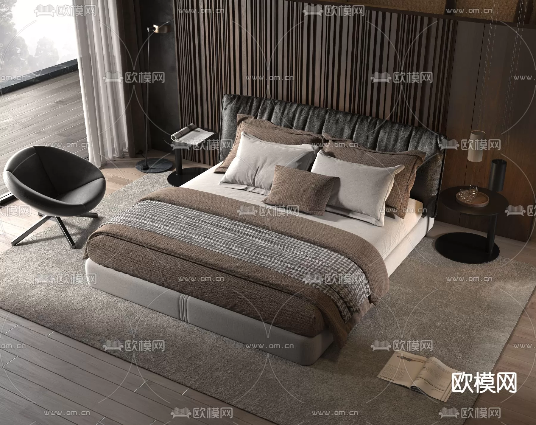 MINOTTI BED – 3DSKY MODEL – 022