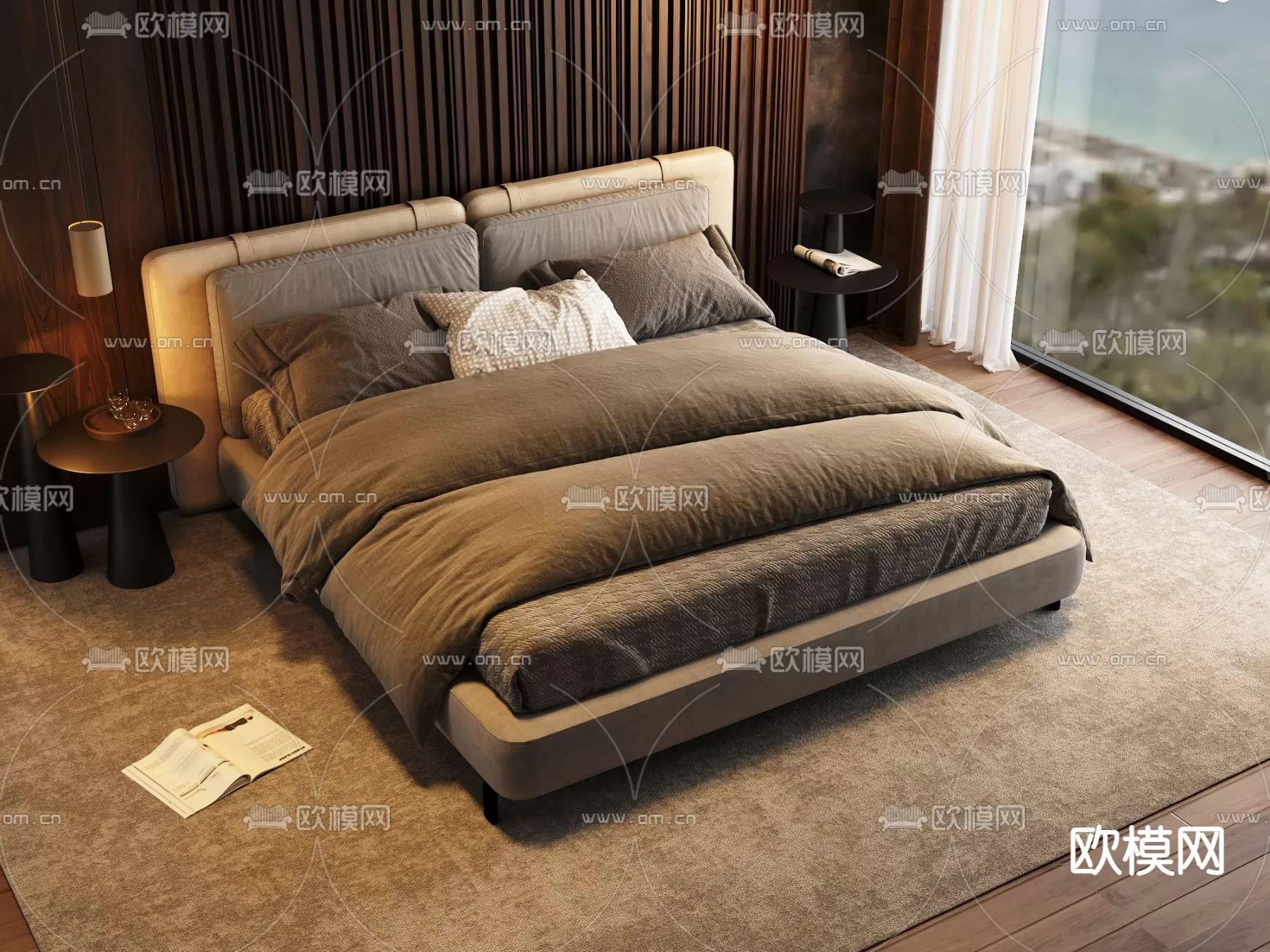 MINOTTI BED – 3DSKY MODEL – 024
