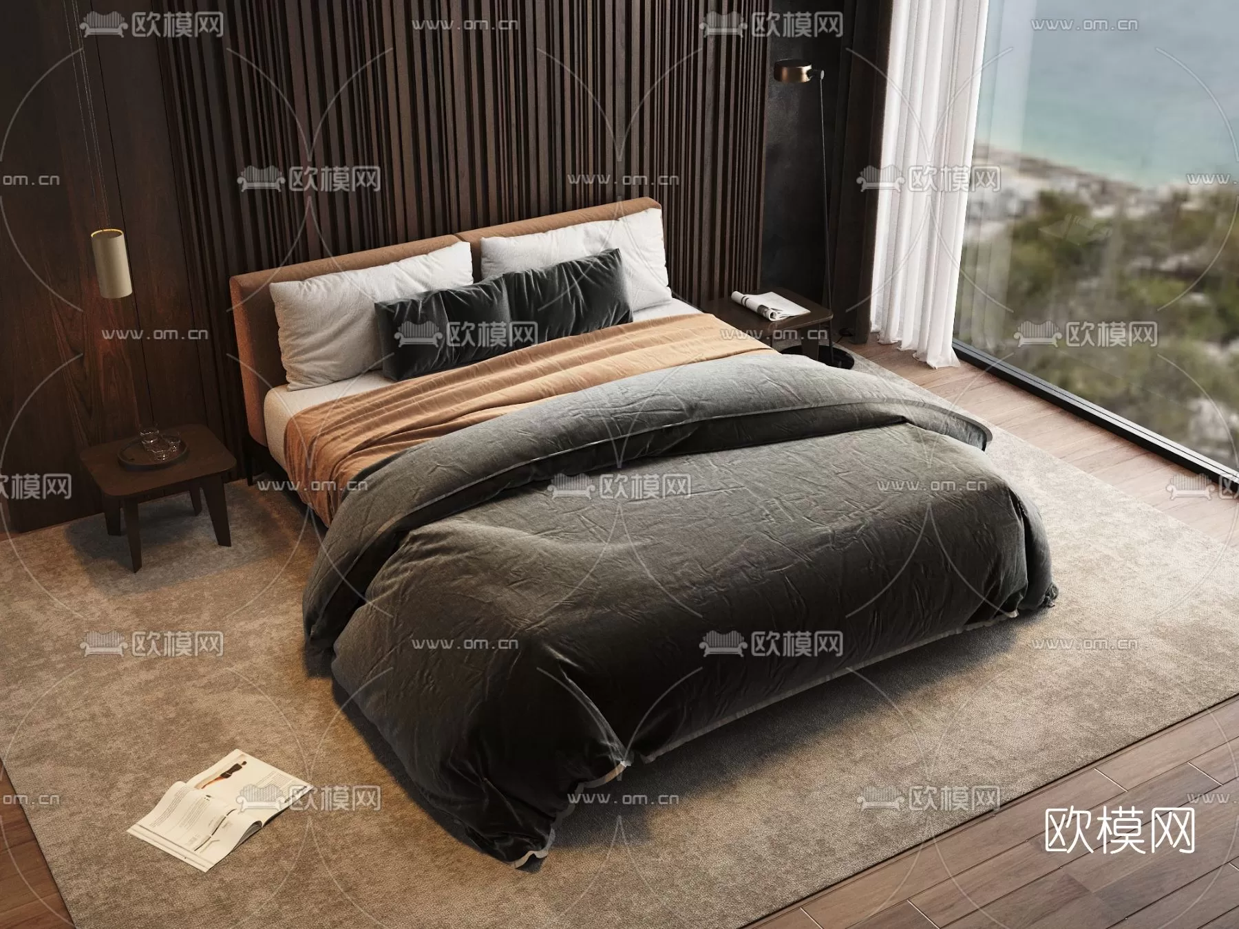 MINOTTI BED – 3DSKY MODEL – 027