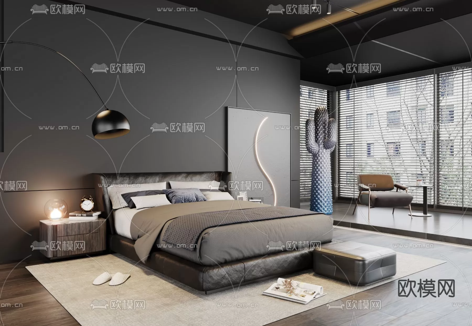 MINOTTI BED – 3DSKY MODEL – 028