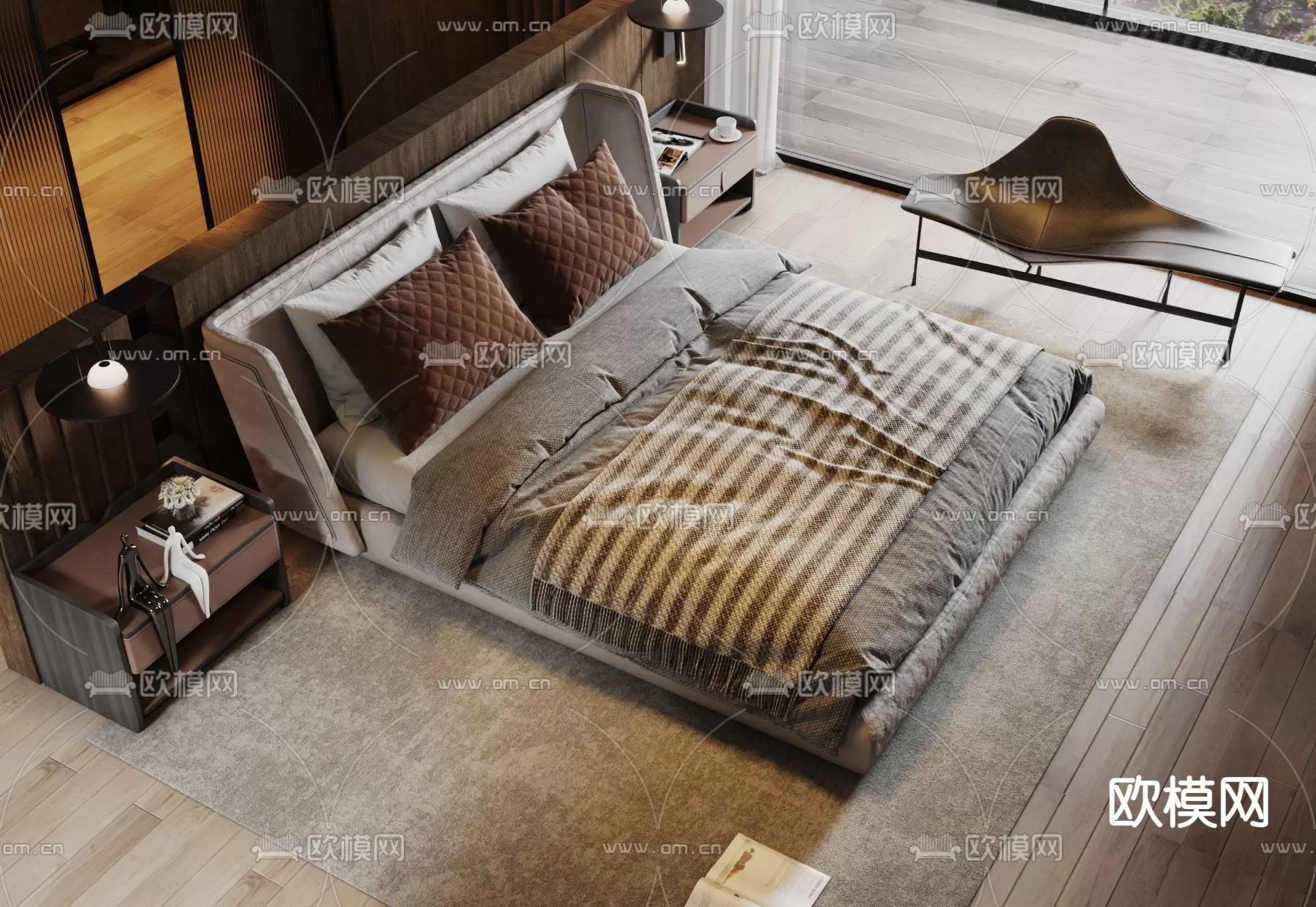 MINOTTI BED – 3DSKY MODEL – 029
