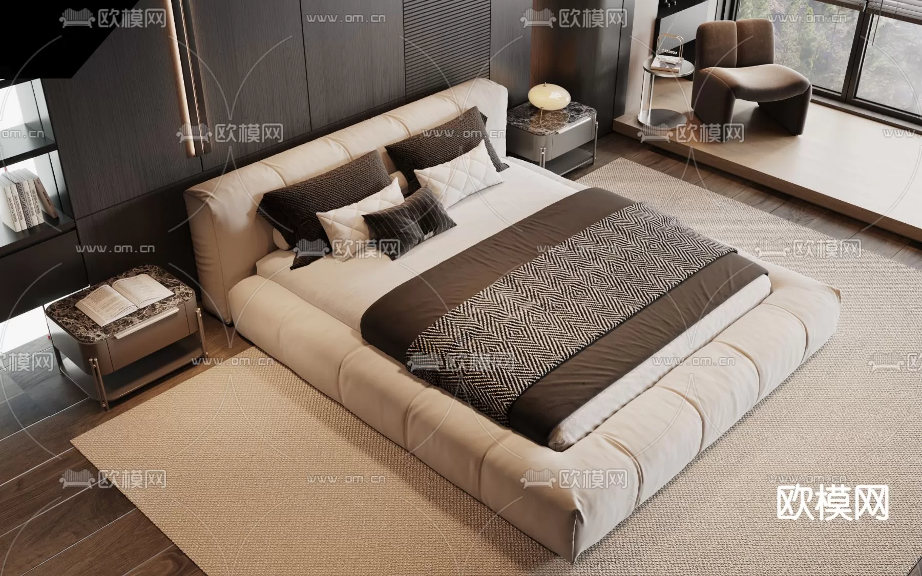 MINOTTI BED – 3DSKY MODEL – 030