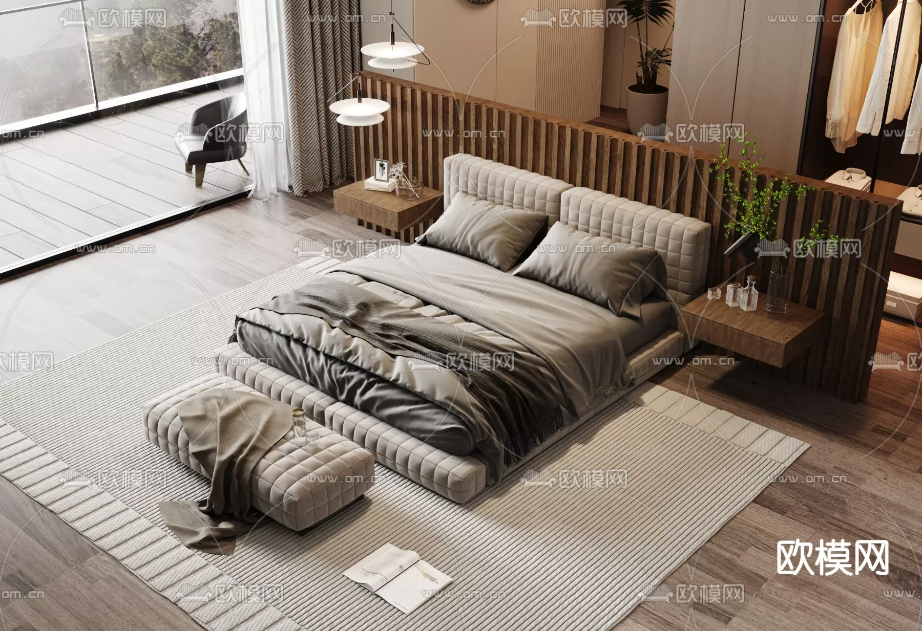 MINOTTI BED – 3DSKY MODEL – 035