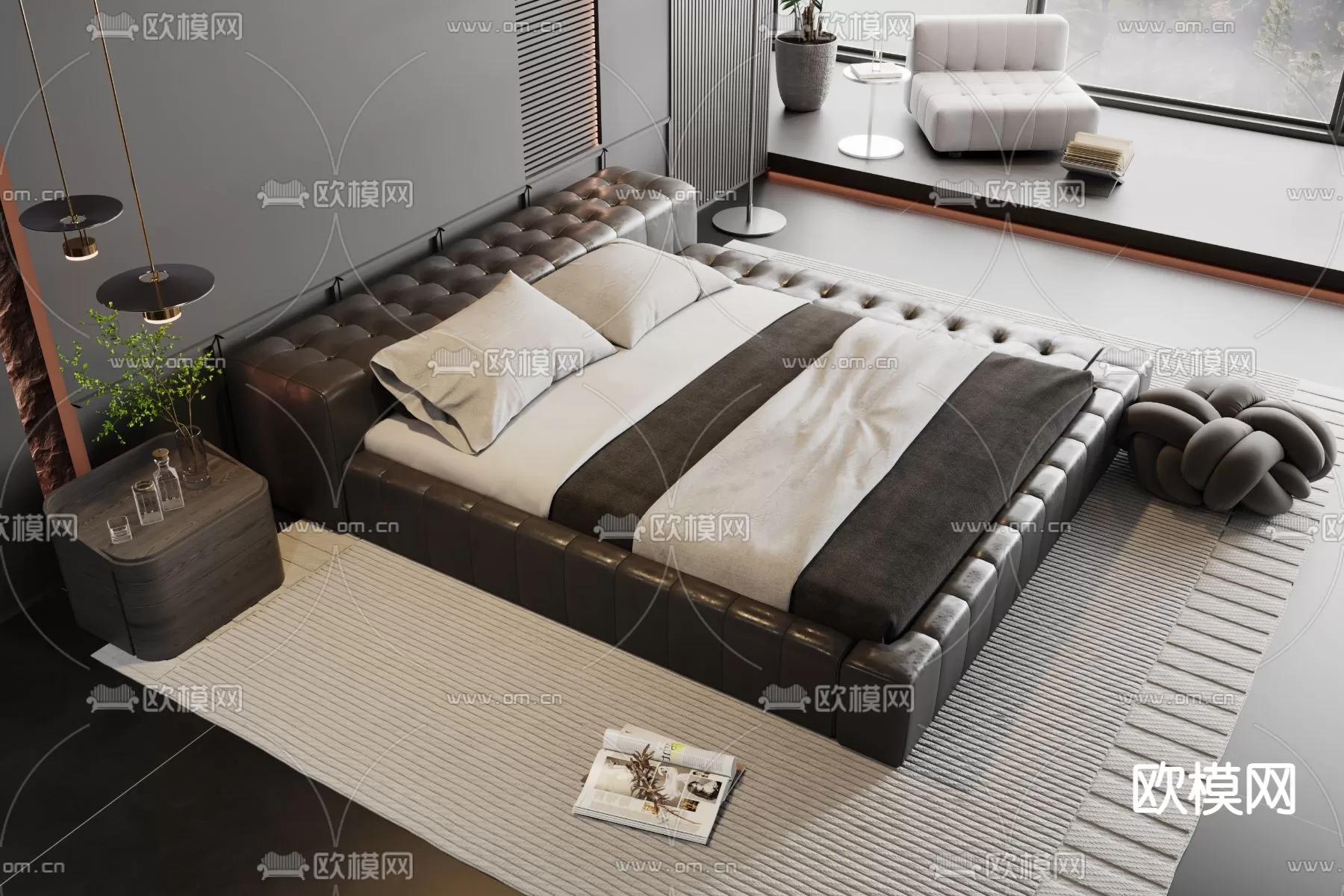 MINOTTI BED – 3DSKY MODEL – 038