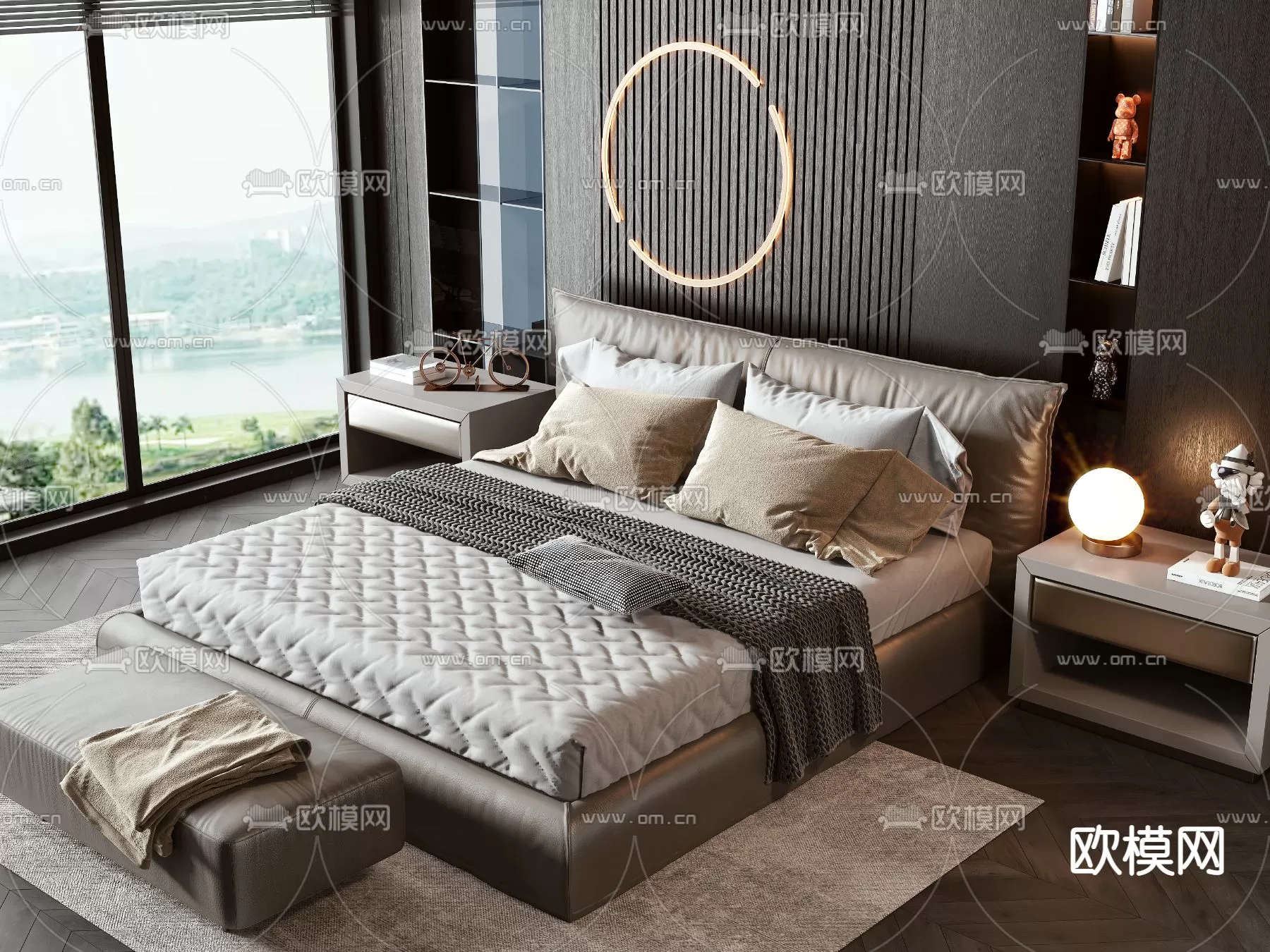 MINOTTI BED – 3DSKY MODEL – 043