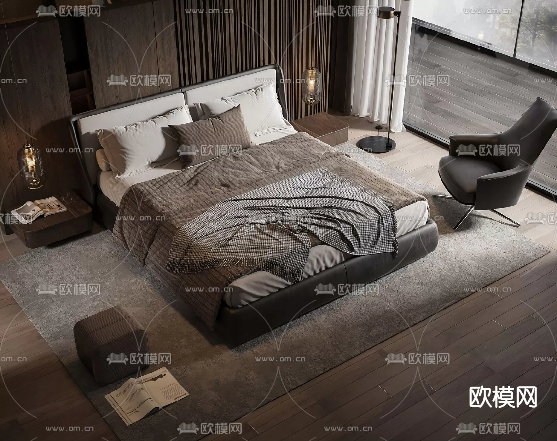 MINOTTI BED – 3DSKY MODEL – 045