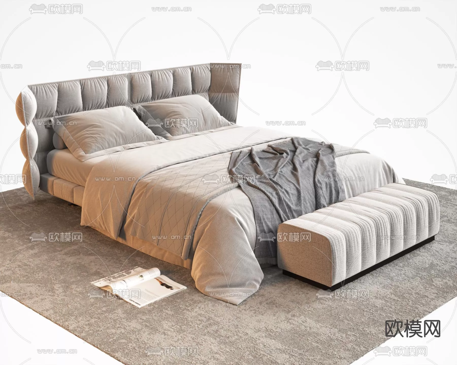 MINOTTI BED – 3DSKY MODEL – 048