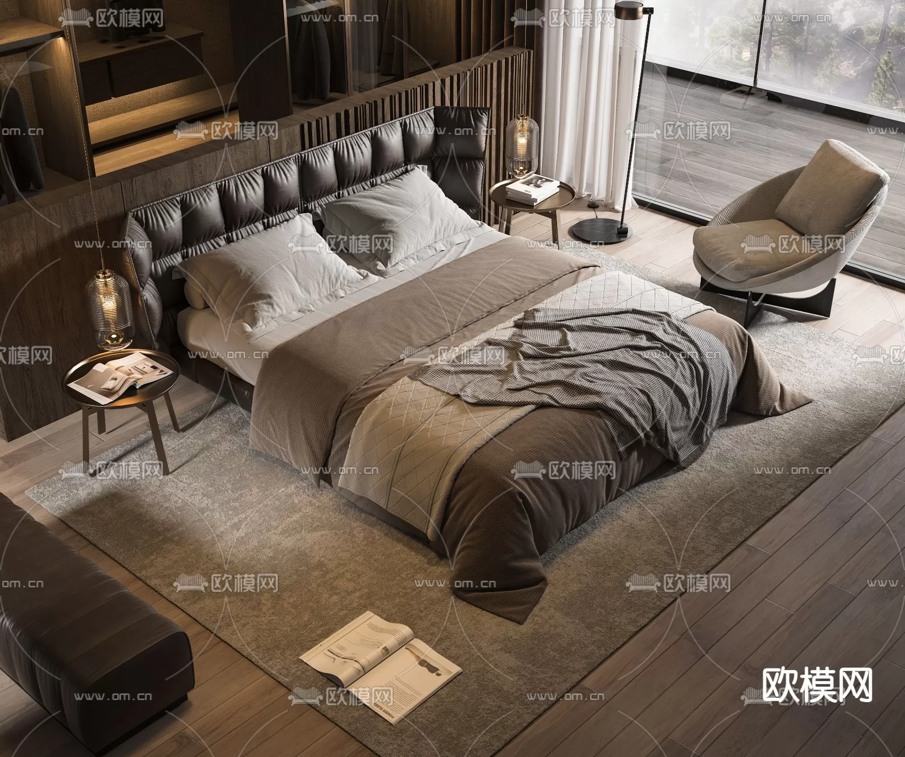 MINOTTI BED – 3DSKY MODEL – 051