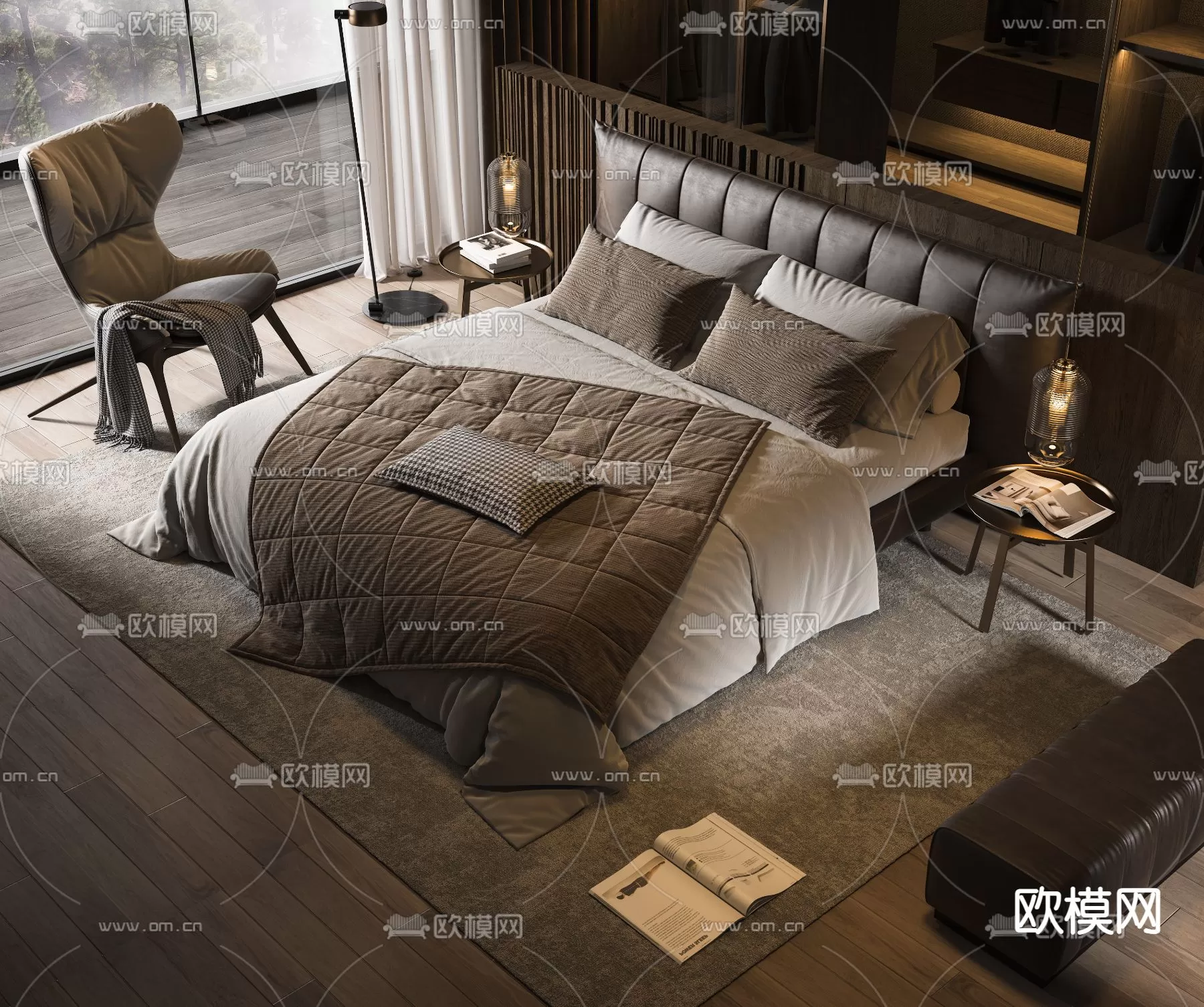 MINOTTI BED – 3DSKY MODEL – 052