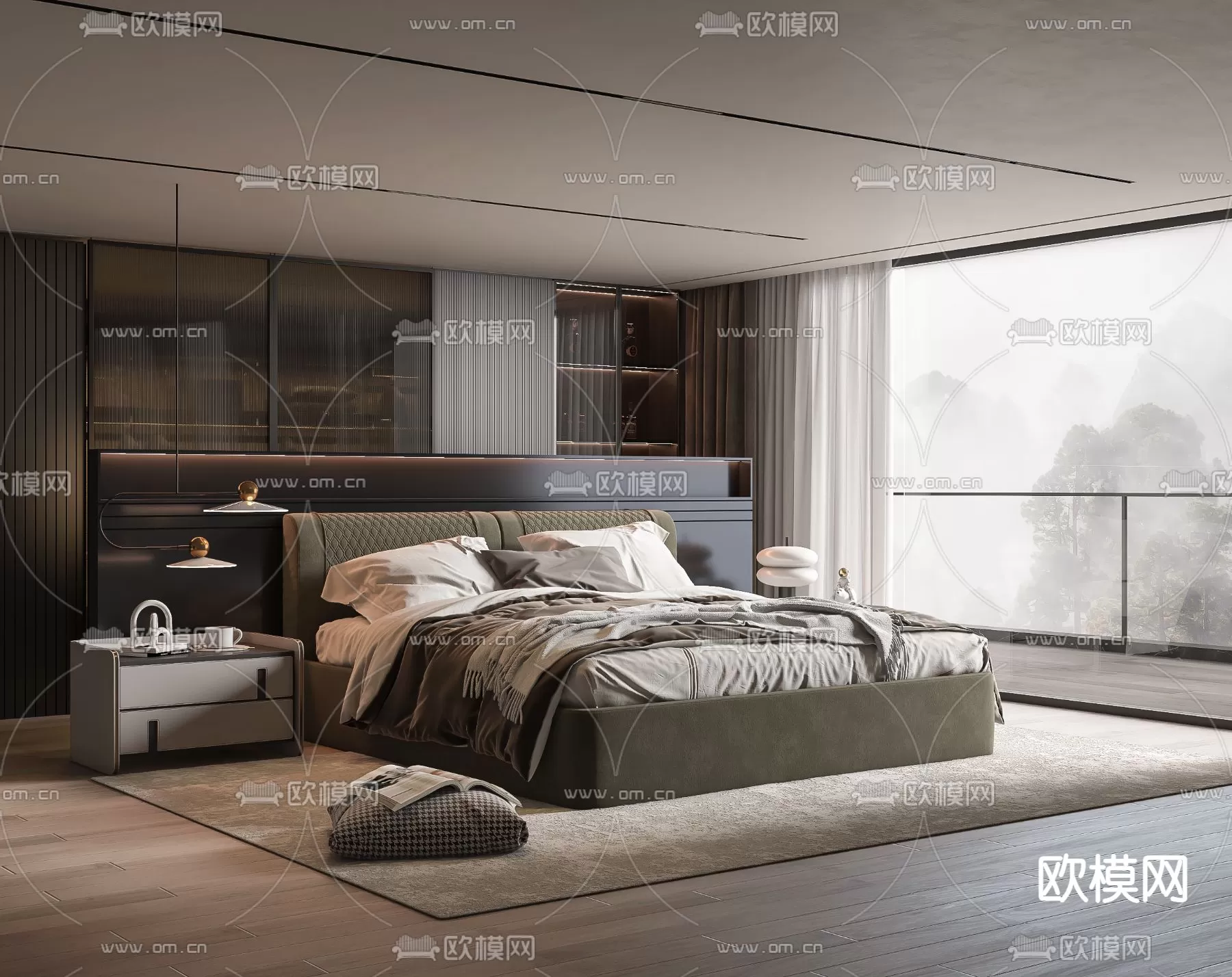 MINOTTI BED – 3DSKY MODEL – 055