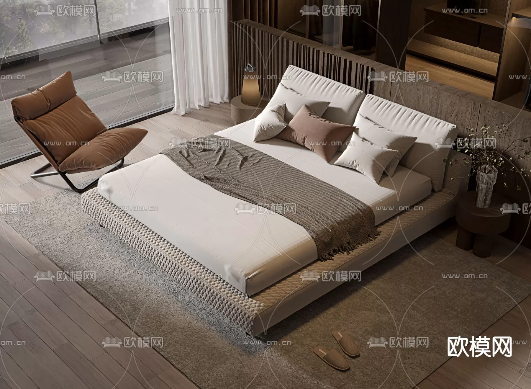 MINOTTI BED – 3DSKY MODEL – 059
