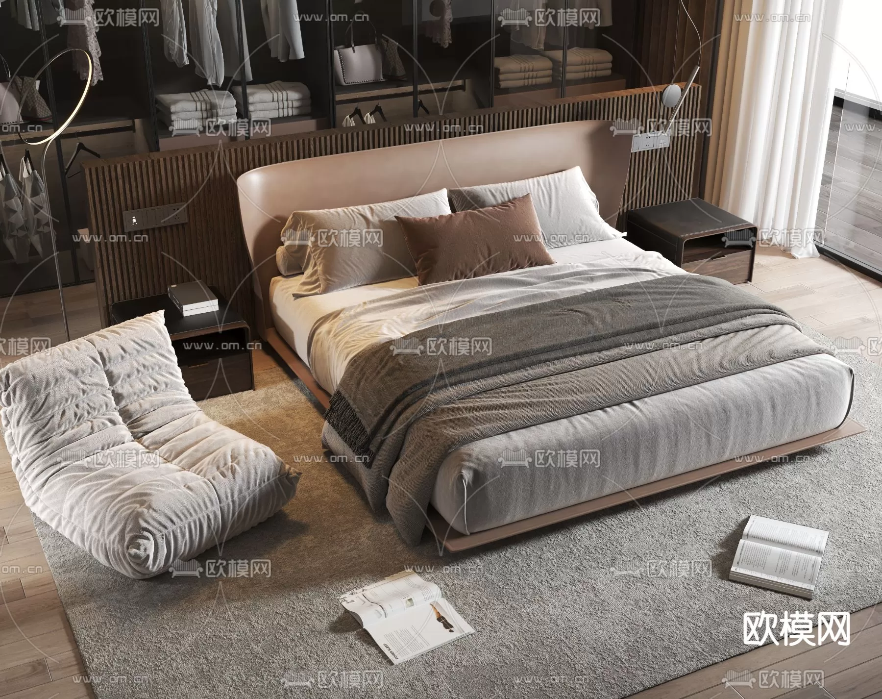 MINOTTI BED – 3DSKY MODEL – 061
