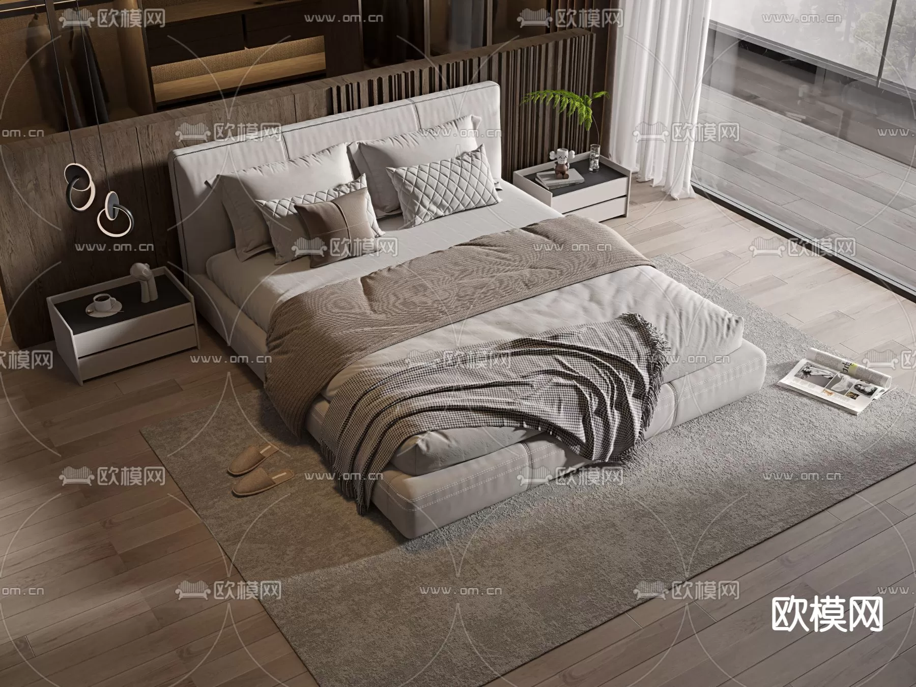 MINOTTI BED – 3DSKY MODEL – 064