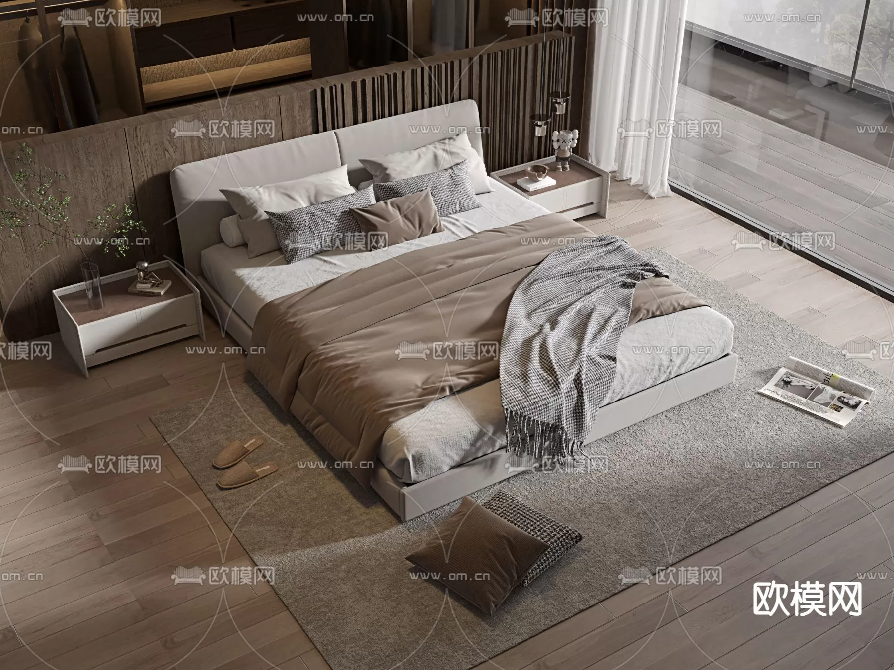 MINOTTI BED – 3DSKY MODEL – 066