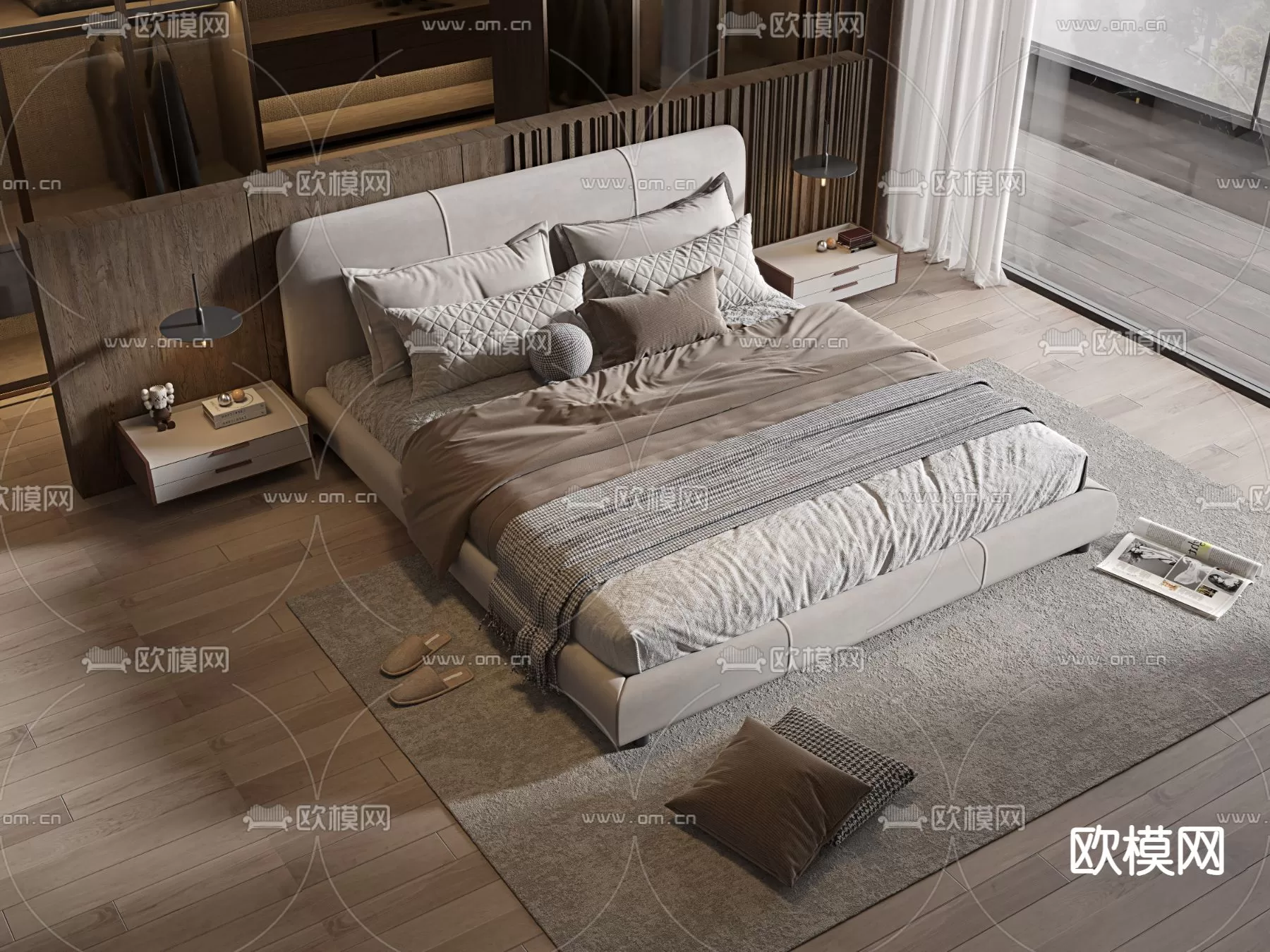 MINOTTI BED – 3DSKY MODEL – 067