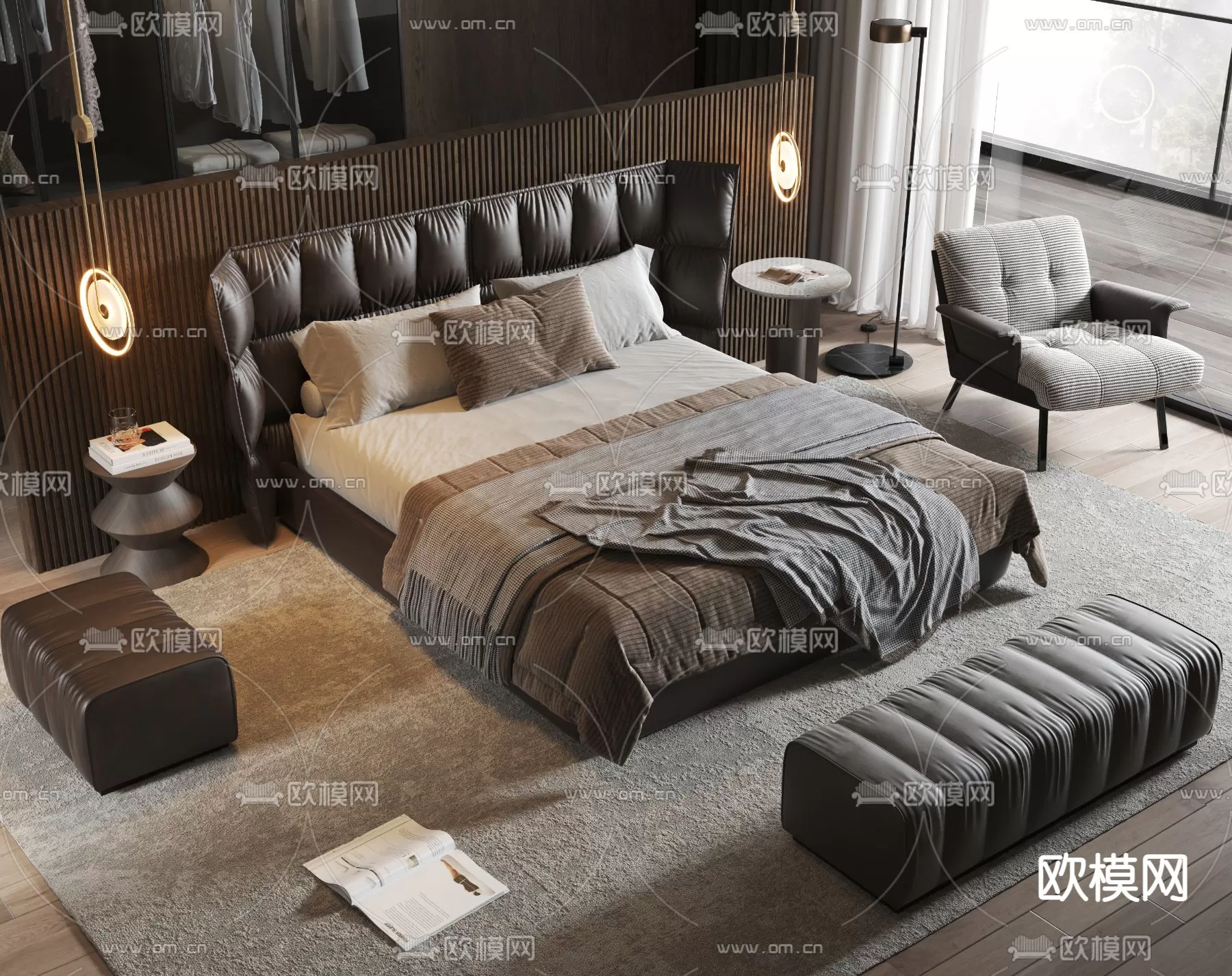 MINOTTI BED – 3DSKY MODEL – 068