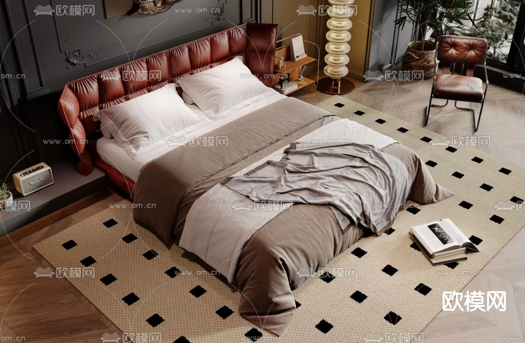 MINOTTI BED – 3DSKY MODEL – 070