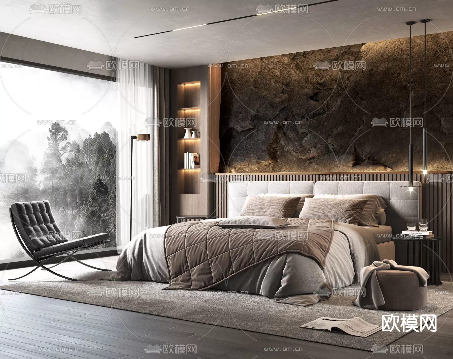 MINOTTI BED – 3DSKY MODEL – 071