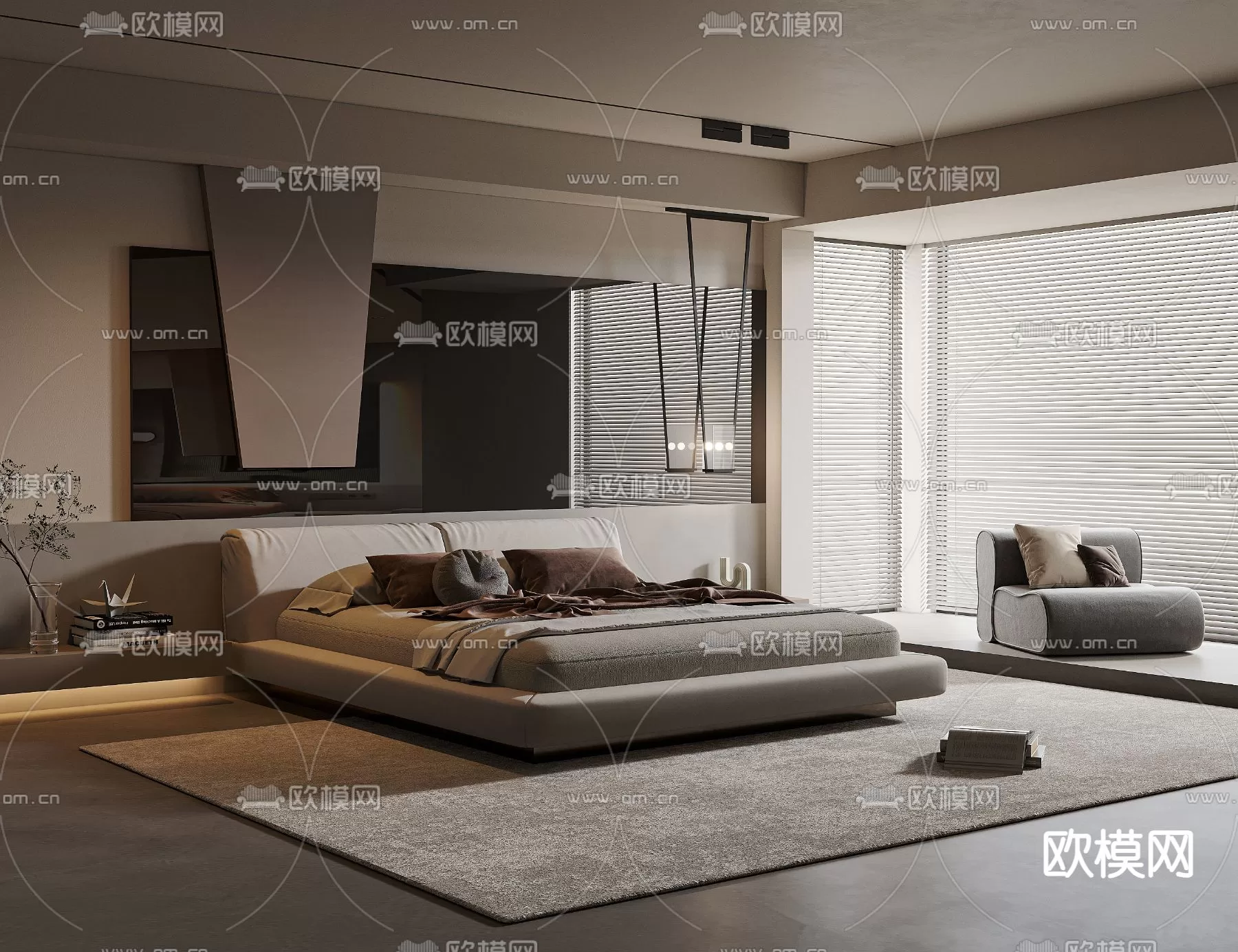 MINOTTI BED – 3DSKY MODEL – 072