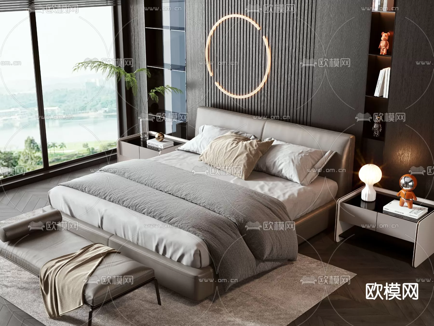 MINOTTI BED – 3DSKY MODEL – 076