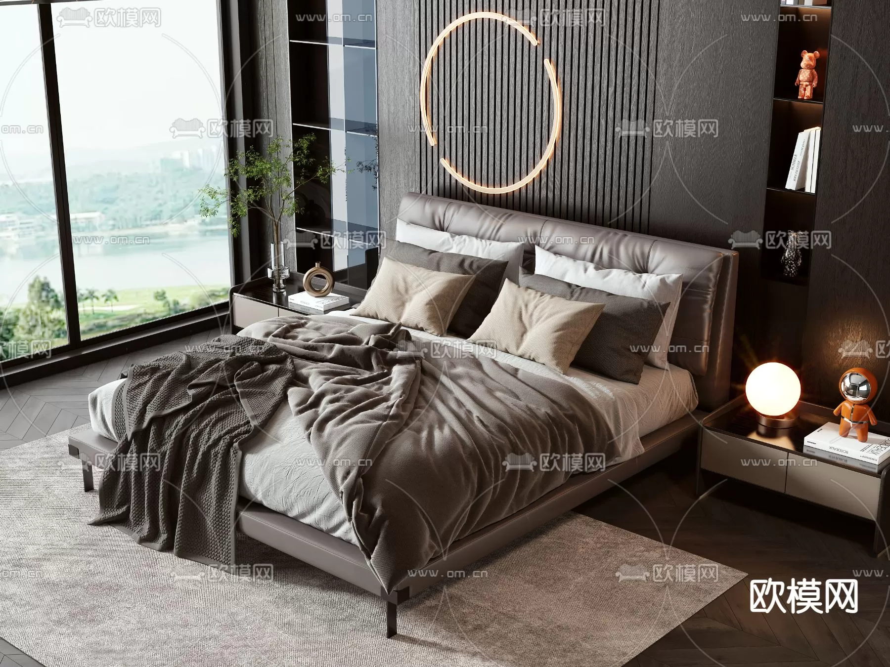 MINOTTI BED – 3DSKY MODEL – 077
